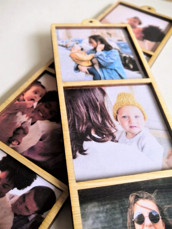Personalised Wooden Photo Frame with Pictures - Customisable text for any occasion - Image 2