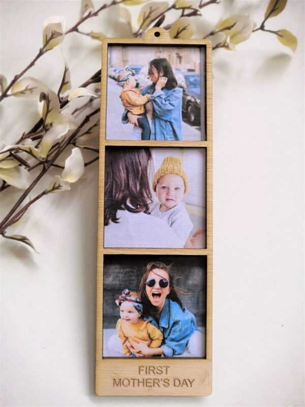 Personalised Wooden Photo Frame with Pictures - Customisable text for any occasion - Image 4
