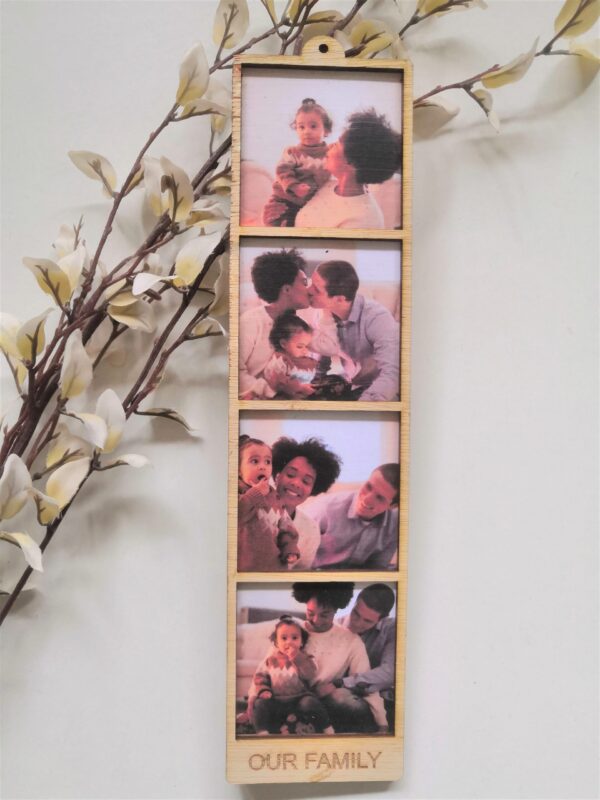 Personalised Wooden Photo Frame with Pictures - Customisable text for any occasion - Image 5