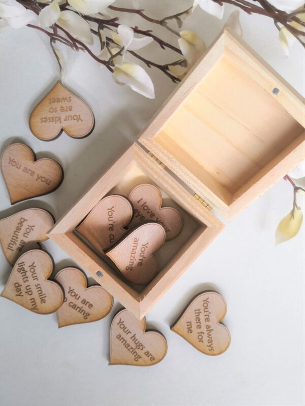 10 Reasons Why I love you/I love you Because with personalised Box and Hearts Included - Image 7