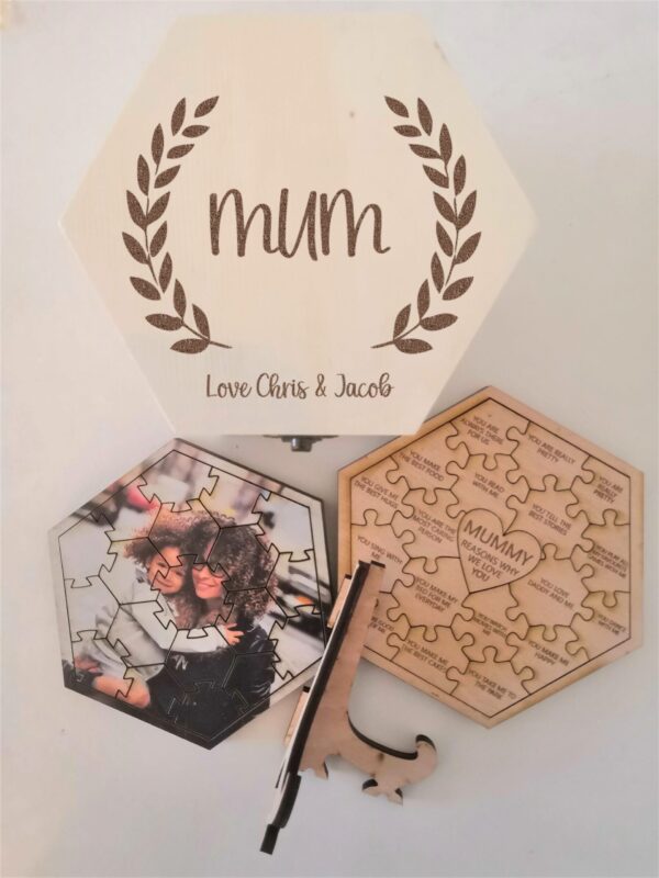 Complete Gift Box Hexagonal Photo Puzzle/Jigsaw