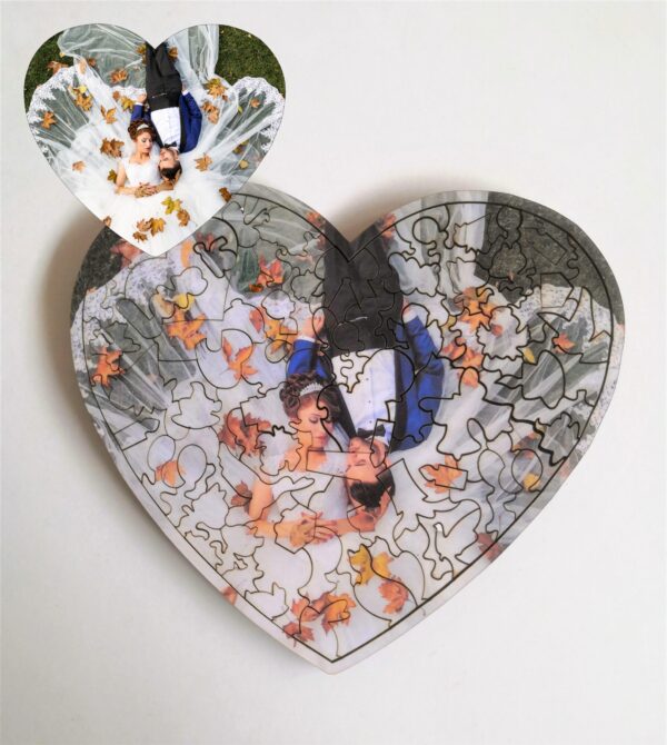 Adult 100 piece Heart Shaped Photo Puzzle/Jigsaw/Keepsake - quirky pieces