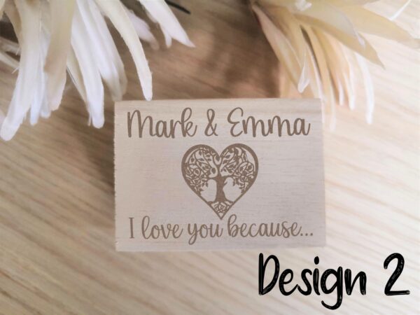 10 Reasons Why I love you/I love you Because with personalised Box and Hearts Included - Image 3