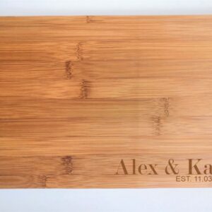 Personalised Bamboo Couple Names 2 Chopping Board - 3 Sizes Available