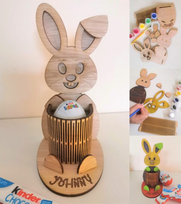 Personalised Make Your Own Easter Egg Holder / Bunny Pen Pot Activity / Easter Crafts for Children / Easter Egg Hunt