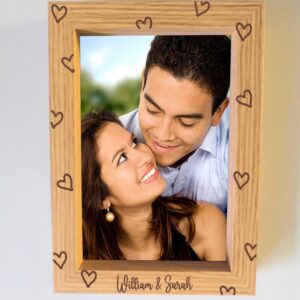 Engraved and Personalised Photo Frames - Various Sizes, Colours & Designs