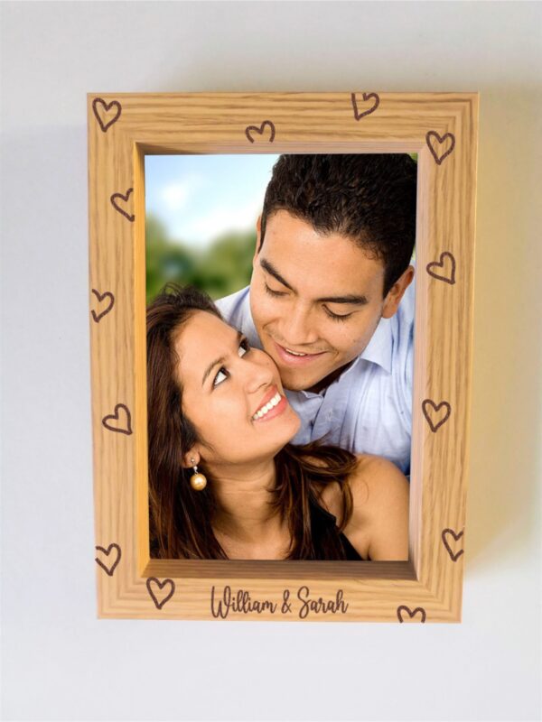 Engraved and Personalised Photo Frames - Various Sizes, Colours & Designs