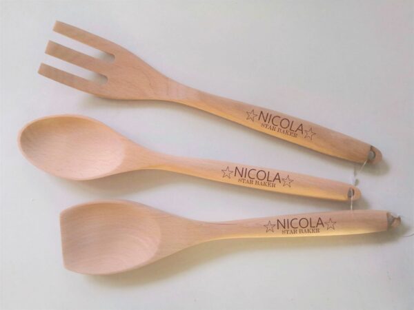 Personalised Wooden Spoon/Fork/Stirrer - Star Baker