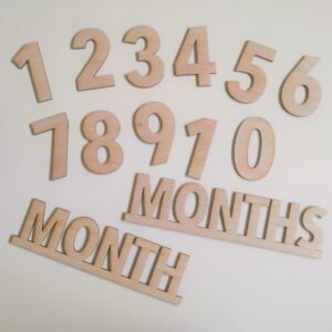 Baby Monthly Milestone Wood Laser Cutouts