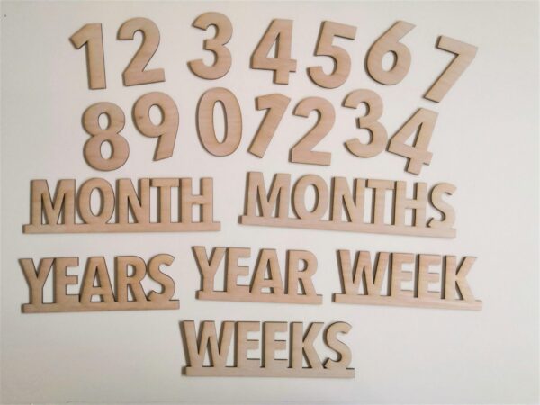 Baby Monthly Milestone Wood Laser Cutouts - Image 5
