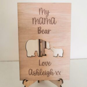 Mother's Day Card with Stand - Mama Bear