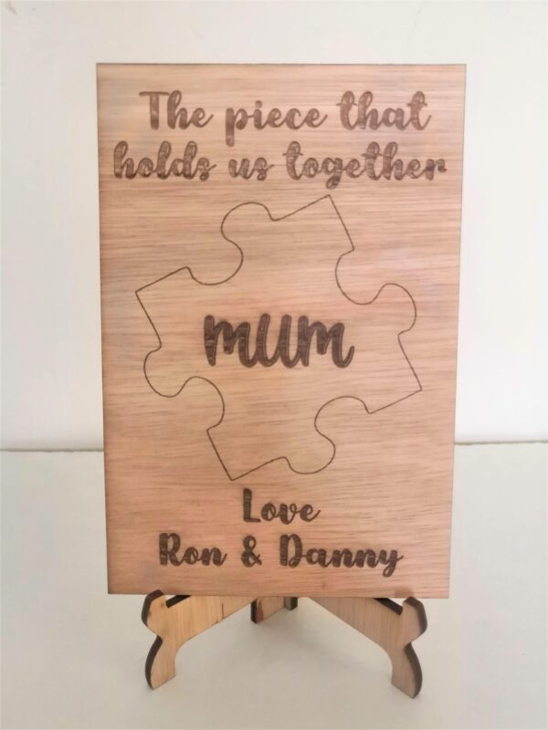Mother's Day Card with Stand - Puzzle