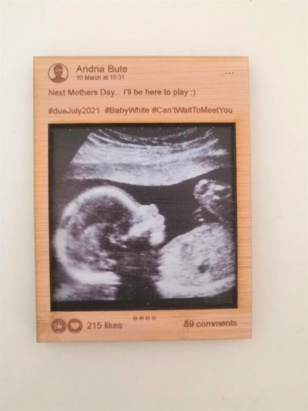 Personalised Wooden Facebook Post Photo Frame/Magnet with Picture - Image 4