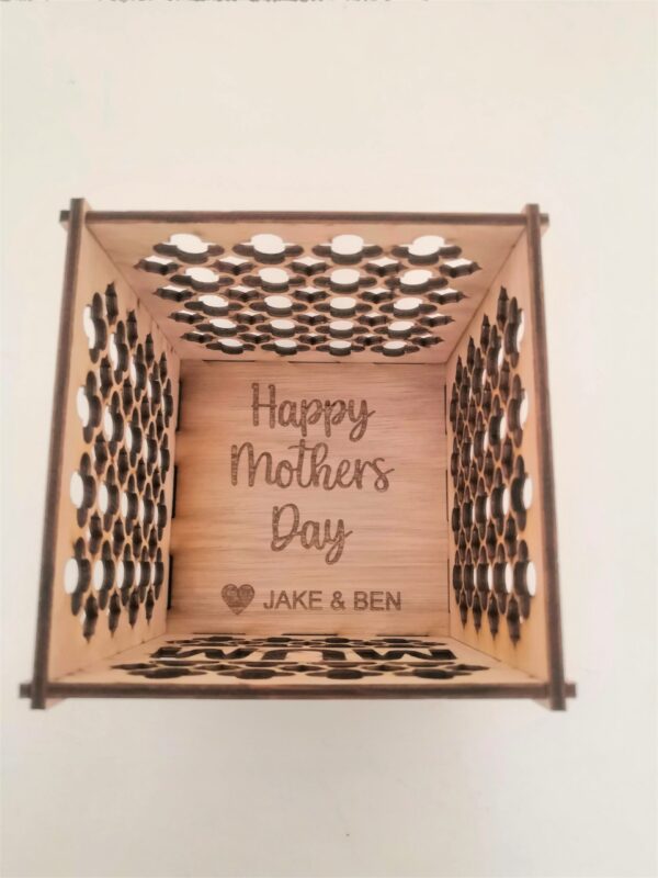 Personalised Mothers Day Wooden Lantern | Rustic Tea Light Holder - MUM - Image 5