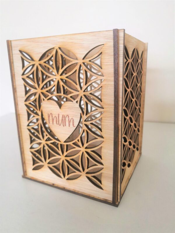 Personalised Mothers Day Wooden Lantern | Rustic Tea Light Holder - Image 7