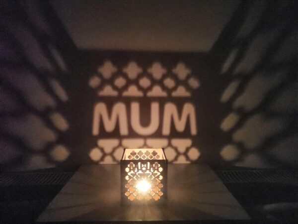 Personalised Mothers Day Wooden Lantern | Rustic Tea Light Holder - MUM - Image 3