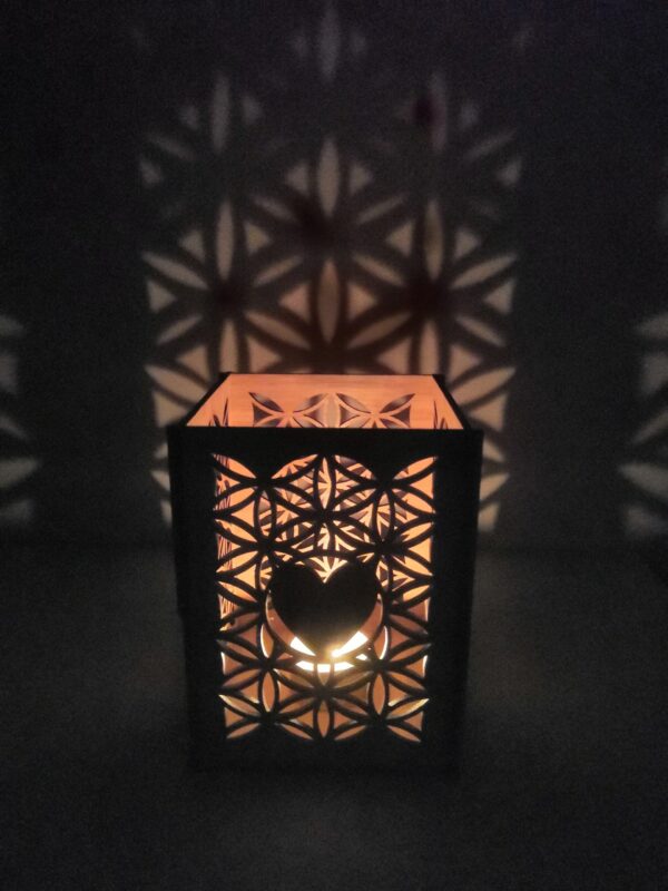 Personalised Mothers Day Wooden Lantern | Rustic Tea Light Holder - Image 3