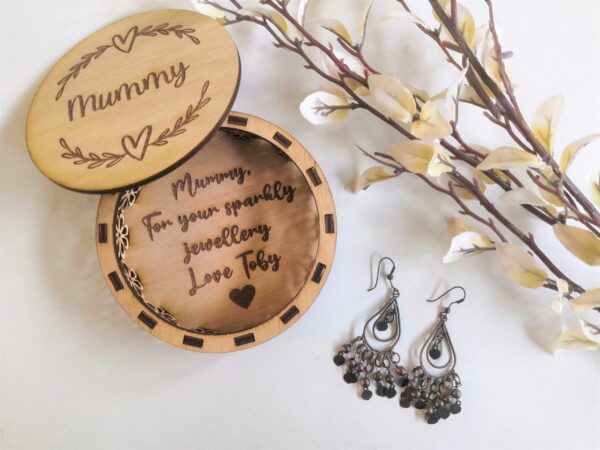 Personalised Wooden Jewellery Pot/Box/Holder/Tray