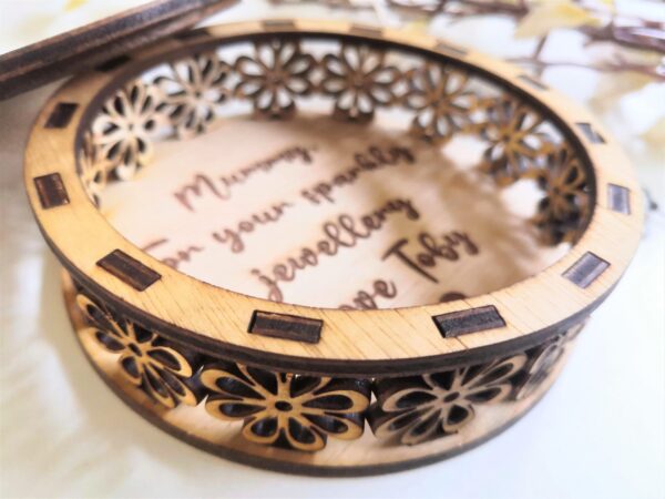 Personalised Wooden Jewellery Pot/Box/Holder/Tray - Image 3