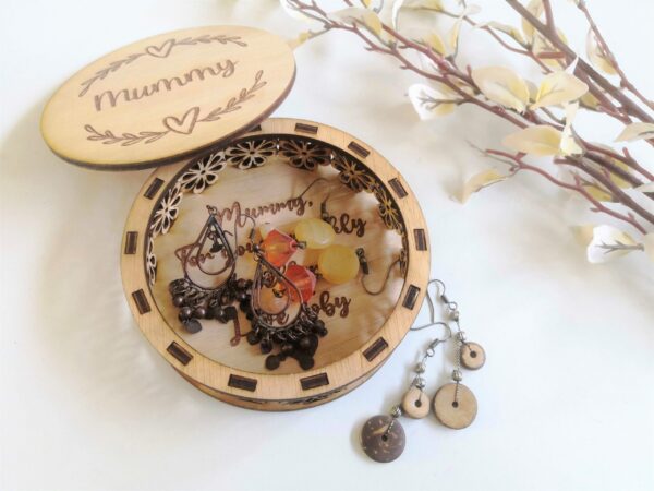 Personalised Wooden Jewellery Pot/Box/Holder/Tray - Image 2
