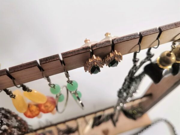 Personalised Wooden Earring Stand - Holds 20 pairs of earrings and bracelets - Image 8