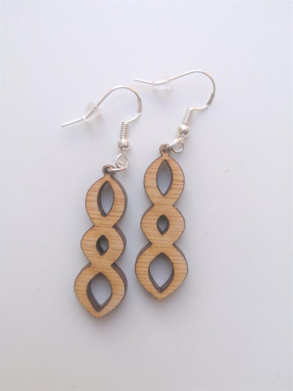 Twist Drop Earrings - Dangling - Wire Hook - Light Weight (Style 3)