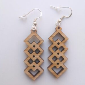 Diamond Drop Earrings - Dangling - Wire Hook - Light Weight (Style 4)
