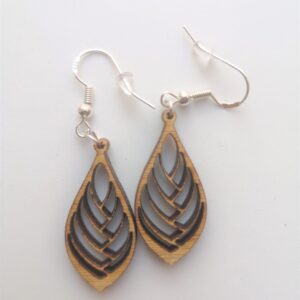 Leafy Drop Earrings - Dangling - Wire Hook - Light Weight (Style 11)