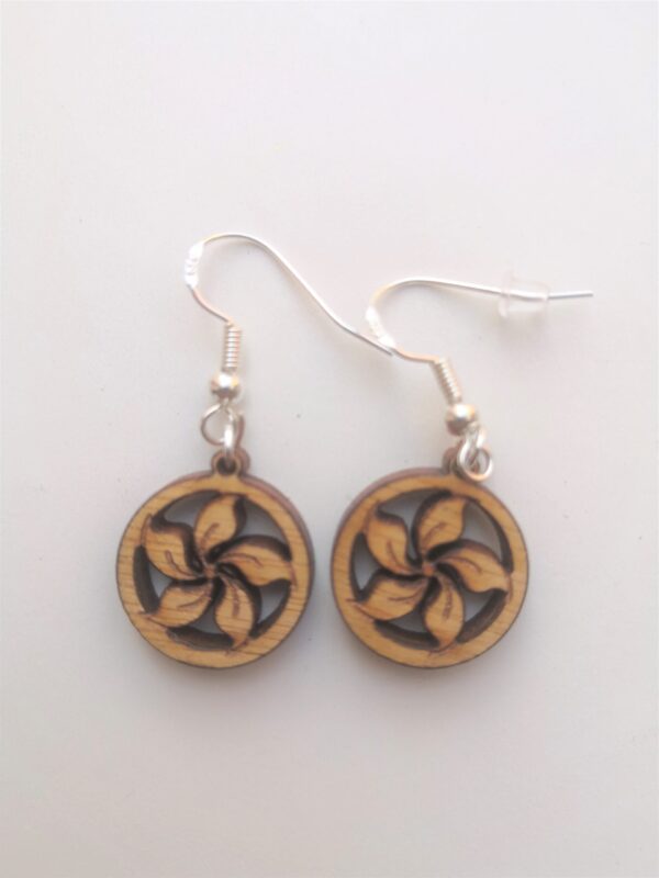 Flower Drop Earrings - Dangling - Wire Hook - Light Weight (Style 13)