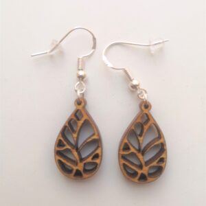Leaf Drop Earrings - Dangling - Wire Hook - Light Weight (Style 10)