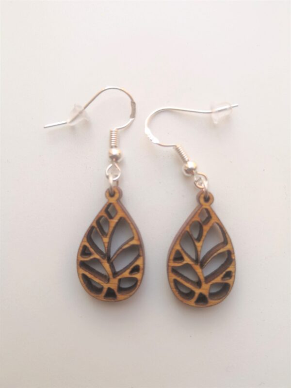 Leaf Drop Earrings - Dangling - Wire Hook - Light Weight (Style 10)