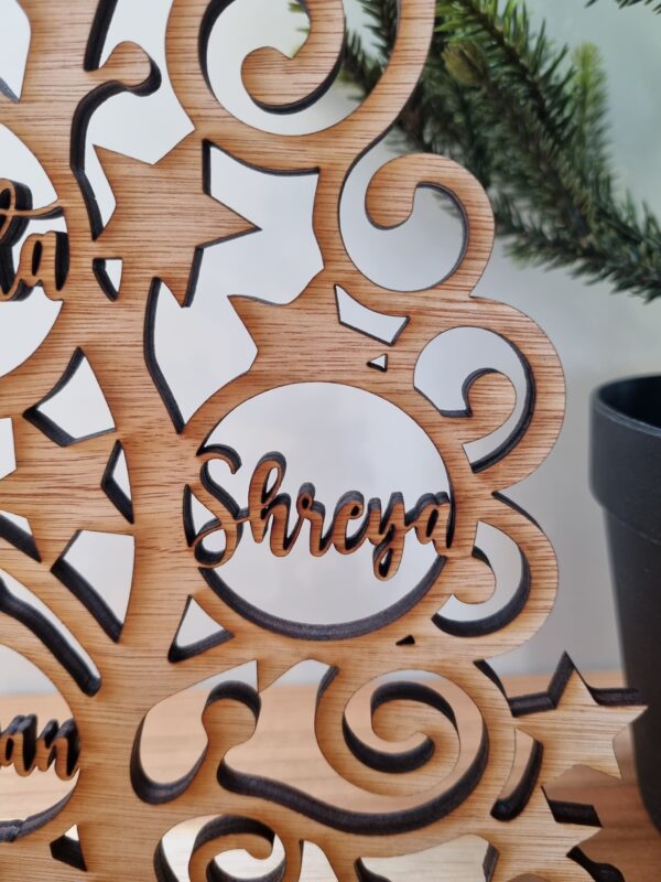 Personalised Wooden Christmas Tree - Family Names - Ornament - Gift - Keepsake - Image 6