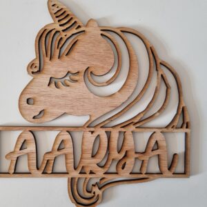 Children's Personalised Unicorn Door Sign/plaque - Wooden - Gift - Keepsake - Decor