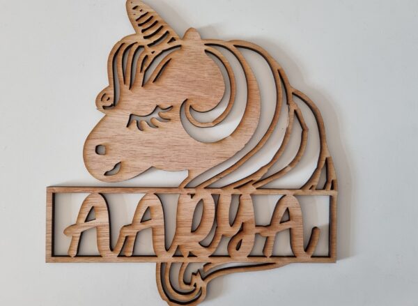 Children's Personalised Unicorn Door Sign/plaque - Wooden - Gift - Keepsake - Decor