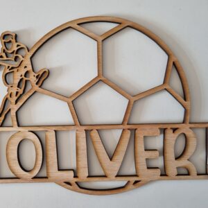 Personalised Children's Football Door Sign/Plaque - Wooden - Gift - Keepsake - Decor