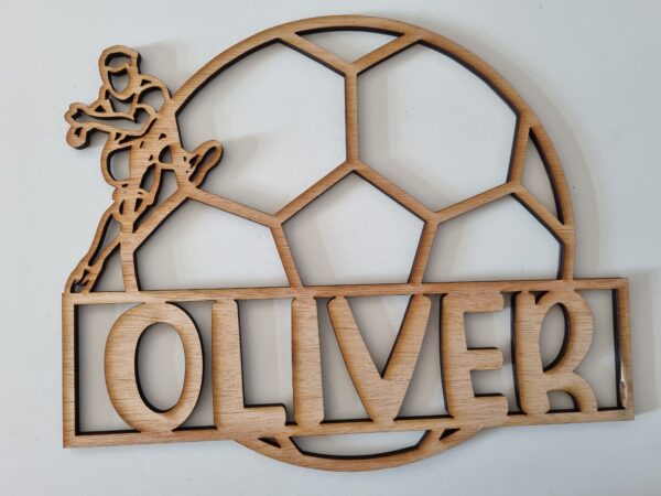 Personalised Children's Football Door Sign/Plaque - Wooden - Gift - Keepsake - Decor - Image 5