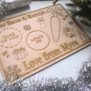Personalised Rectangle Santa Treat Board/Plate