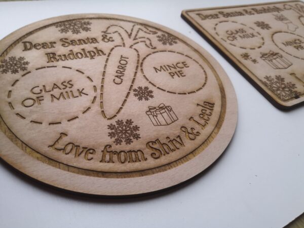 Personalised Round Santa Treat Board/Plate - Image 3