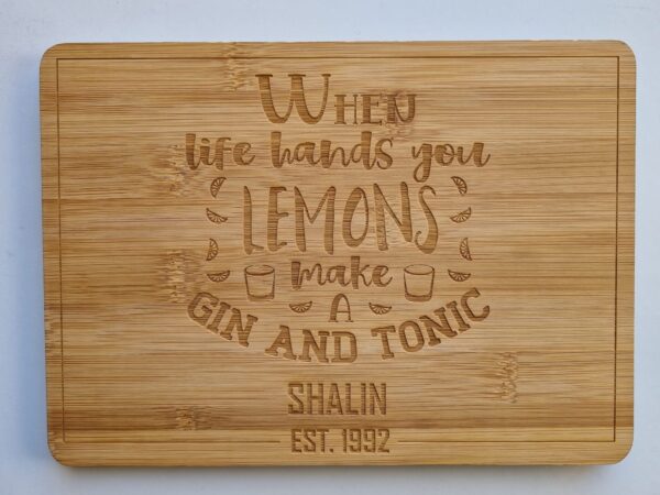 Gin & Tonic Chopping Board