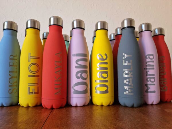 Personalised Stainless Steel, Vacuum Insulated Water Bottle/Flask 500ml. For Him/For Her, Couples Gift, Wedding Gift, Valentines Gift, Gym - Image 10