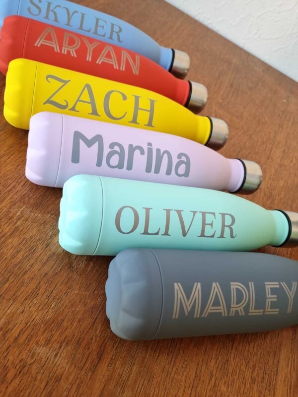 Personalised Stainless Steel, Vacuum Insulated Water Bottle/Flask 500ml. For Him/For Her, Couples Gift, Wedding Gift, Valentines Gift, Gym - Image 9