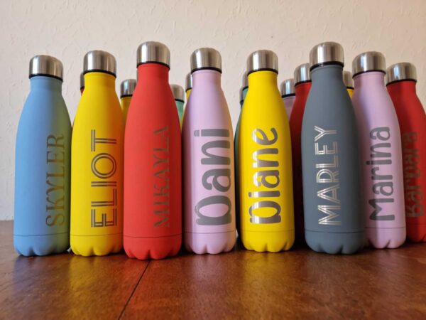Personalised Stainless Steel, Vacuum Insulated Water Bottle/Flask 500ml. For Him/For Her, Couples Gift, Wedding Gift, Valentines Gift, Gym - Image 8