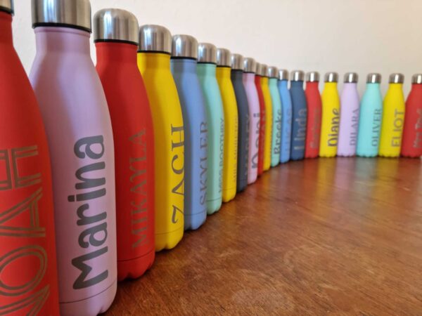 Personalised Stainless Steel, Vacuum Insulated Water Bottle/Flask 500ml. For Him/For Her, Couples Gift, Wedding Gift, Valentines Gift, Gym - Image 7