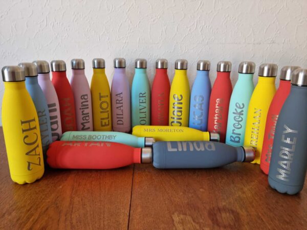 Personalised Stainless Steel, Vacuum Insulated Water Bottle/Flask 500ml. For Him/For Her, Couples Gift, Wedding Gift, Valentines Gift, Gym - Image 6