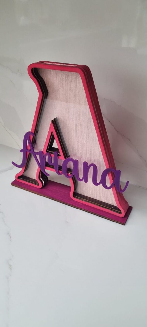 Personalised Letter Piggy Bank | Custom made | Letter | Name | Coin bank | Gift - your choice of patterns or colours available - Image 11