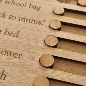 Personalised Wooden Kids Checklist / Routine Board / To Do list / Chores List / Schedule Reminder - Children's Gift, Autism Routine, In/Out - Image 4
