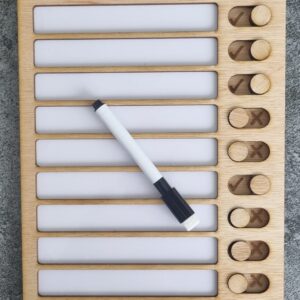 Personalised Whiteboard Wooden Kids Checklist / Routine Board / To Do list / Schedule Reminder - Children's Gift, Autism Routine, In/Out