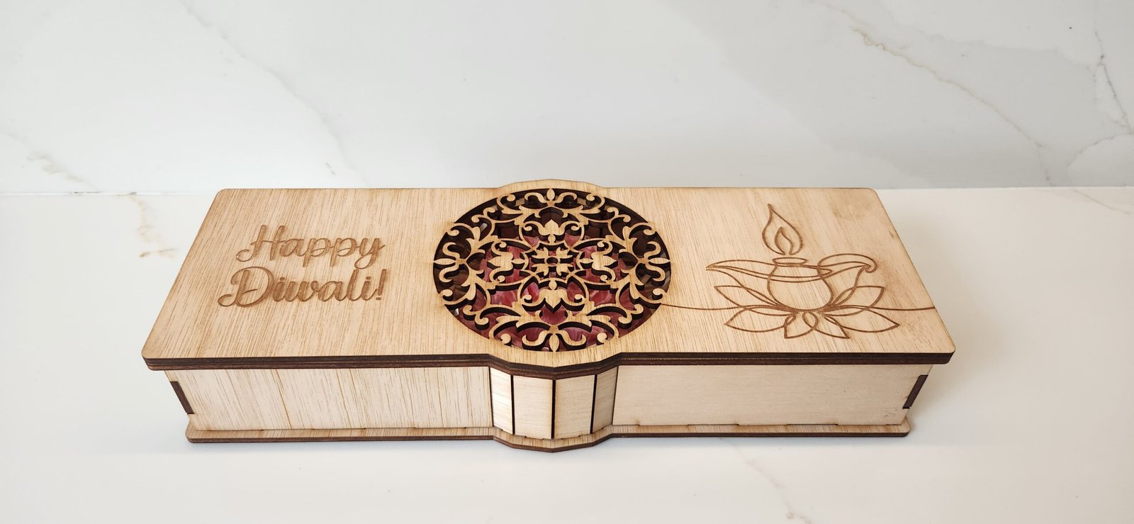 Homemade Mithai Shaped Candles In A Personalised Wooden Box - Image 3
