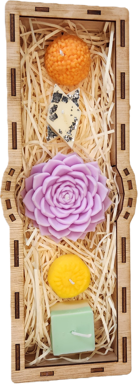 Homemade Mithai Shaped Candles In A Personalised Wooden Box - Image 14