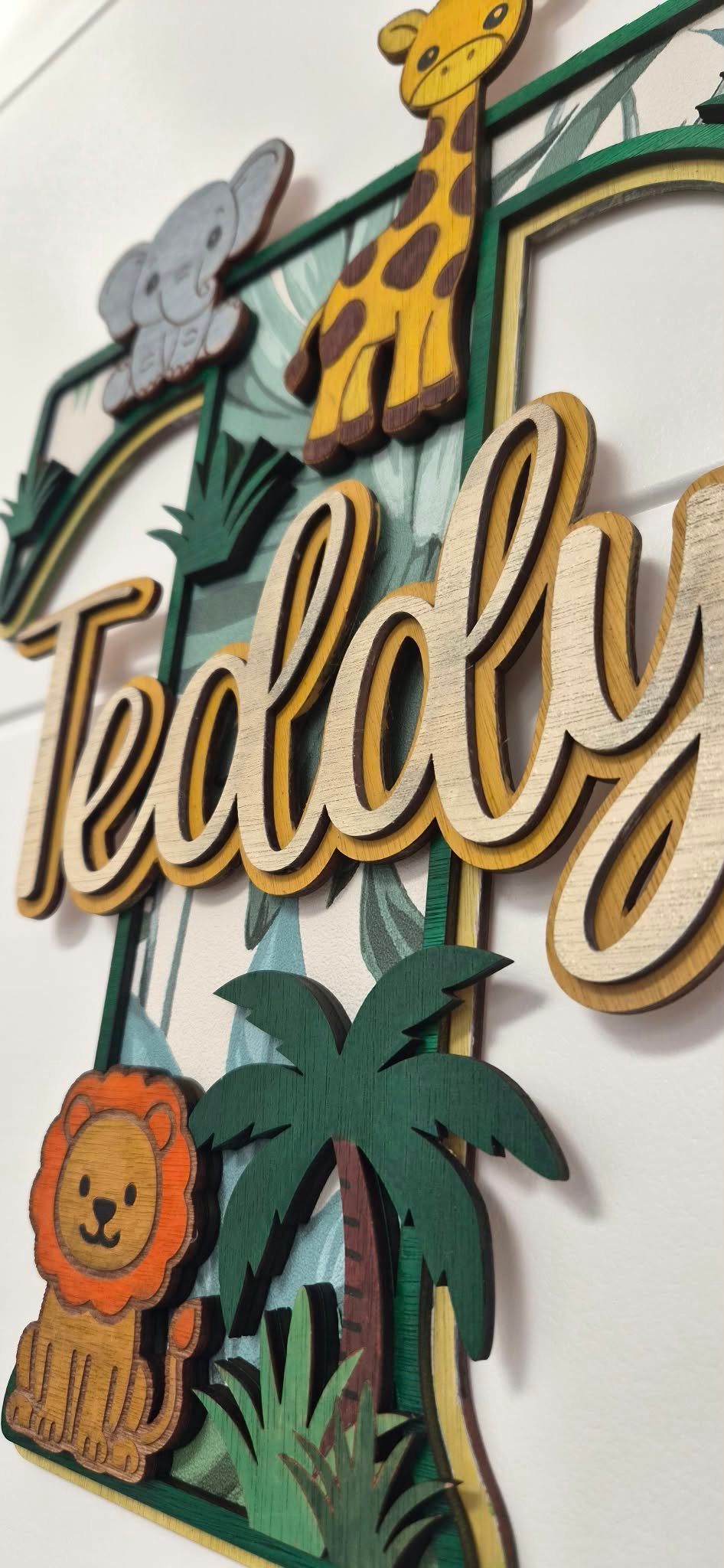 Personalised and Custom Themed Door Sign - Name Plaque - Wooden - Gift - Keepsake - Decor - Wall - Name Plate - Wall - Hand Painted - 3D - Image 3